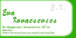 eva kovacsevics business card